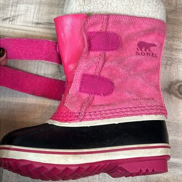 Sorel Pink and Black Winter Boots 1964 Pac Strap - Waterproof size 9 - Picture 9 of 10